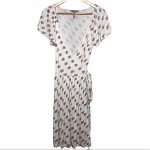 BCBGeneration White Wrap Dress Soft Size Medium